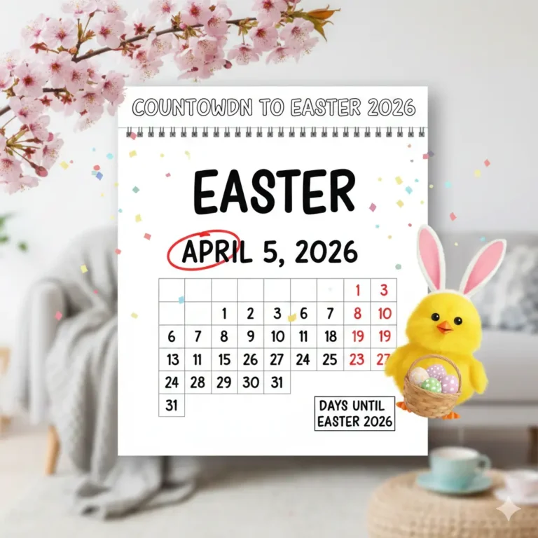 how many days until easter 2026 uk